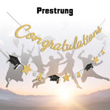 Congratulations Banner Gold Graduation Decorations Class of 2026 Prestrung Congrats Grad Banner for Middle School High School College Graduate Party Decorations