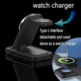 Magnetic Charger 4 In 1 Magsafe Charging Station Wireless Mag Safe Phone And Watch Charger Stand Compatible With Apple Iphone 16 15 Pro Max 14 13 12 Airpods Iwatch And Type C Products