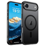 Magnetic For Iphone Air Case (Compatible With Magsafe)(Military Grade Drop Protection) Slim Translucent Matte Shockproof With Anti-Fingerprint Phone Cover For 17 Air 2025,Black