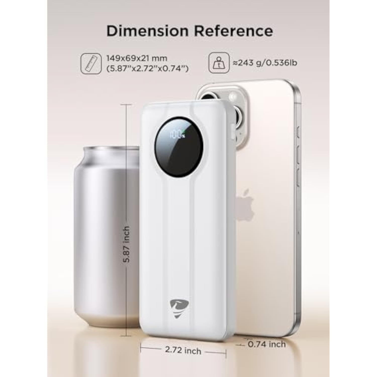 Power Bank, 10000Mah Portable Charger With Built In Cables Fast Charging 22.5W Usb-C In/Out Slim Travel Powerbank Battery Pack For Iphone 16 15 14 13 12 Samsung Galaxy S24 A15 Android Phone