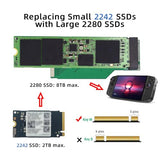Pci-E 4.0 Ngff Nvme 22X42Mm To 22X80Mm M-Key Male To Female Extension Ssd Adapter Compatible With Legion Go Game Boy
