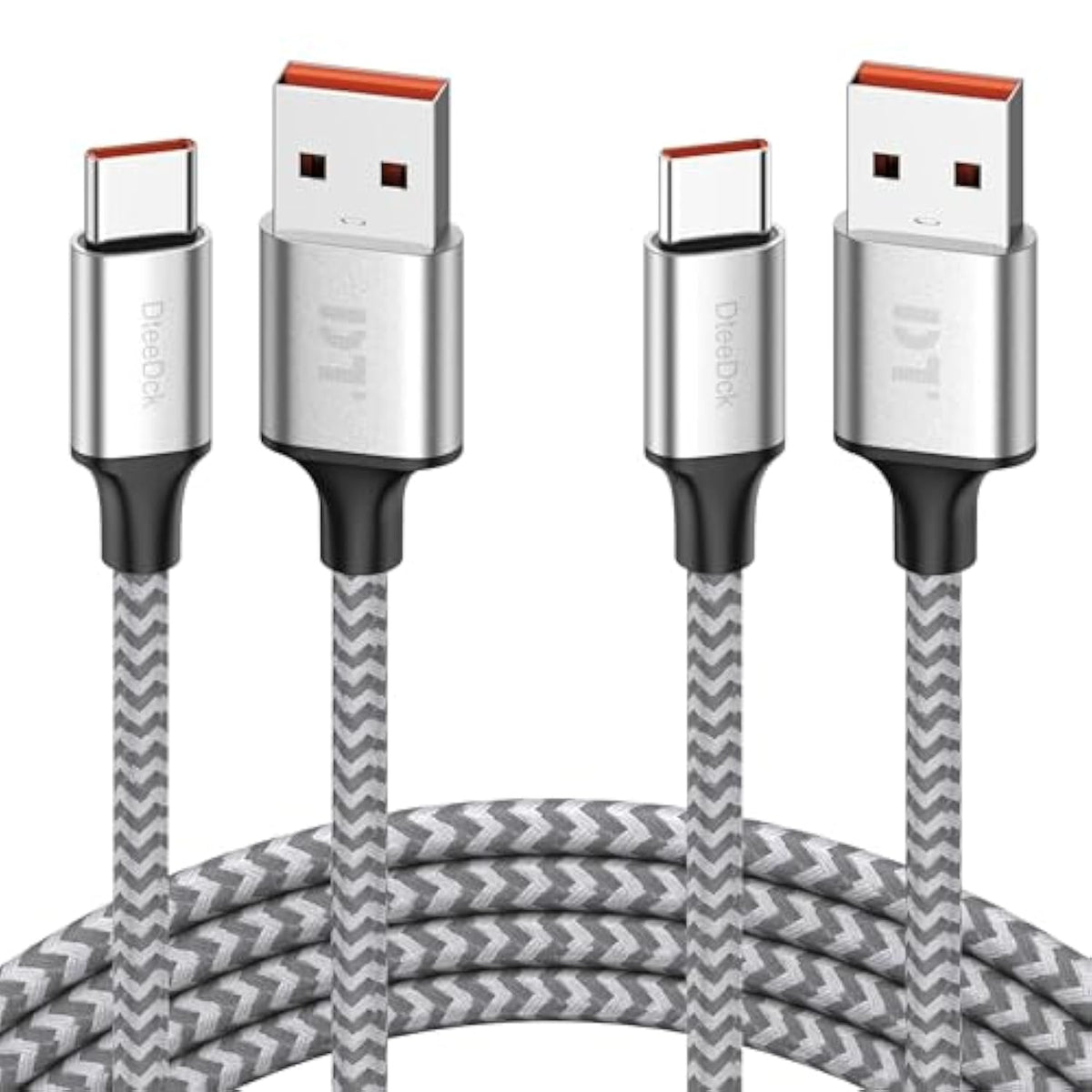 Usb A To C Cable 6Ft 2-Pack, 15W Charging & 480Mbps Data Transfer, Usb-A To Usb-C Braided Cord For Carplay, Iphone 16/15, Ipad Pro 12.9/11, Air 5Th/4Th Gen, Ipad Mini 6Th And More