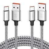 Usb A To C Cable 6Ft 2-Pack, 15W Charging & 480Mbps Data Transfer, Usb-A To Usb-C Braided Cord For Carplay, Iphone 16/15, Ipad Pro 12.9/11, Air 5Th/4Th Gen, Ipad Mini 6Th And More