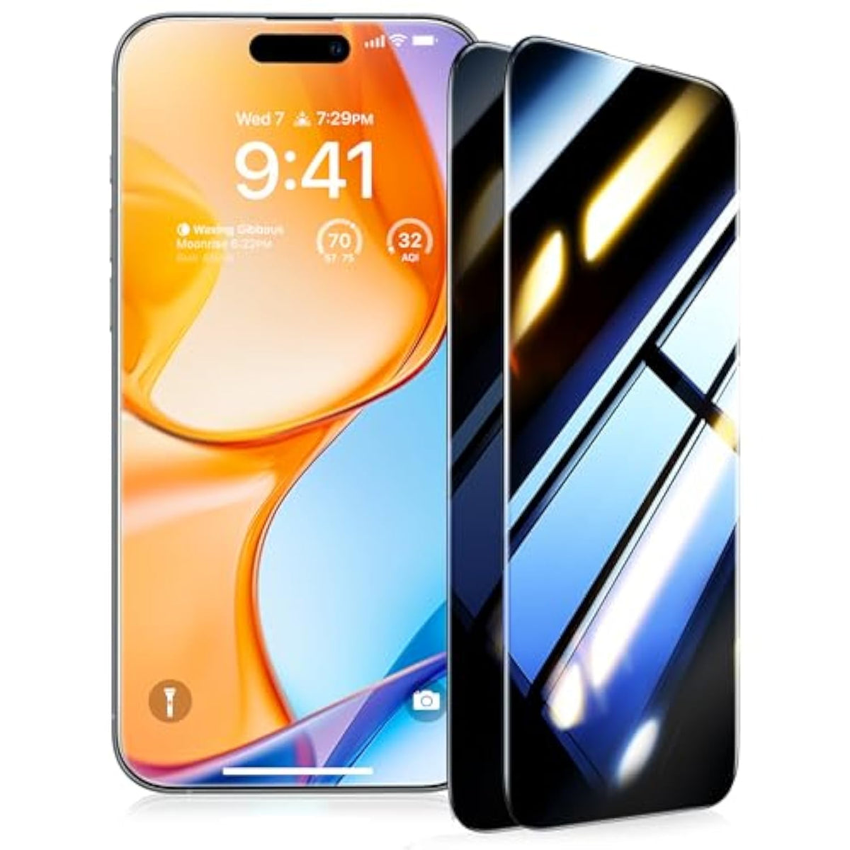 Ultra 9H+ Glass For Iphone 16 Pro Max Privacy Screen Protector [No.1 Military Grade Shatterproof & 100% Anti Spy] Glass Privacy Screen Iphone 16 Pro Max Tempered [Longest Durable],2 Pack