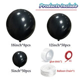 Black Balloon Arch Kit 111pcs Latex Balloons for Parties and Celebrations