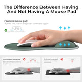 Ergonomic Mouse Pad With Gel Wrist Rest Support Middle Concave Design, Relieve Wrist Pain Mousepad, Non-Slip Base For Laptop, Computer, Office Desk Accessories, Carpal Tunnel Syndrome