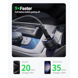 AKNSN 90W USB-C & USB-A Car Charger, 3-Port Fast Charging, PD3.0 & QC3.0, Compatible with iPhone 16/15/14/13 Pro Max, iPad, MacBook, Samsung, Google Pixel, More