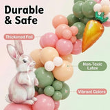 Easter Balloon Garland Arch Kit, 143Pcs Happy Easter Party Decorations With Rabbit Carrot Balloons For Spring Birthday Party Baby Shower Decorations
