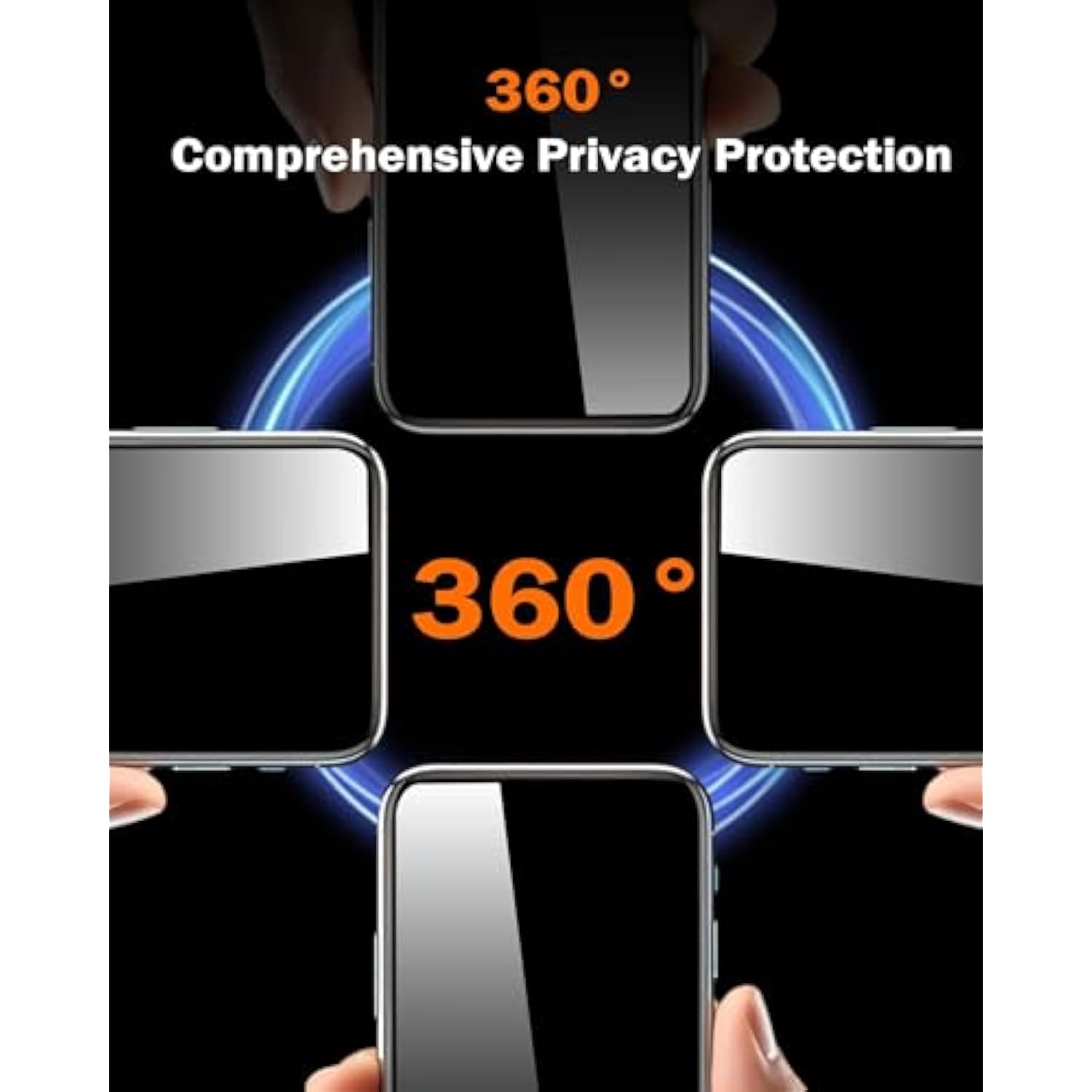 2Pcs Chubbyshield Ultra For Iphone 16 Pro Max 360 Privacy Screen Protector, Anti-Spy Screen Protector Privacy Glass With Ultra-Easy Install Box, Auto Dust-Elimination & Bubble Free