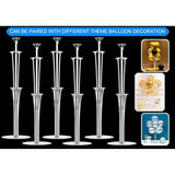 6 Pack 28" Table Balloon Stand Kit Arch for Birthday, Wedding, & Graduation Decor