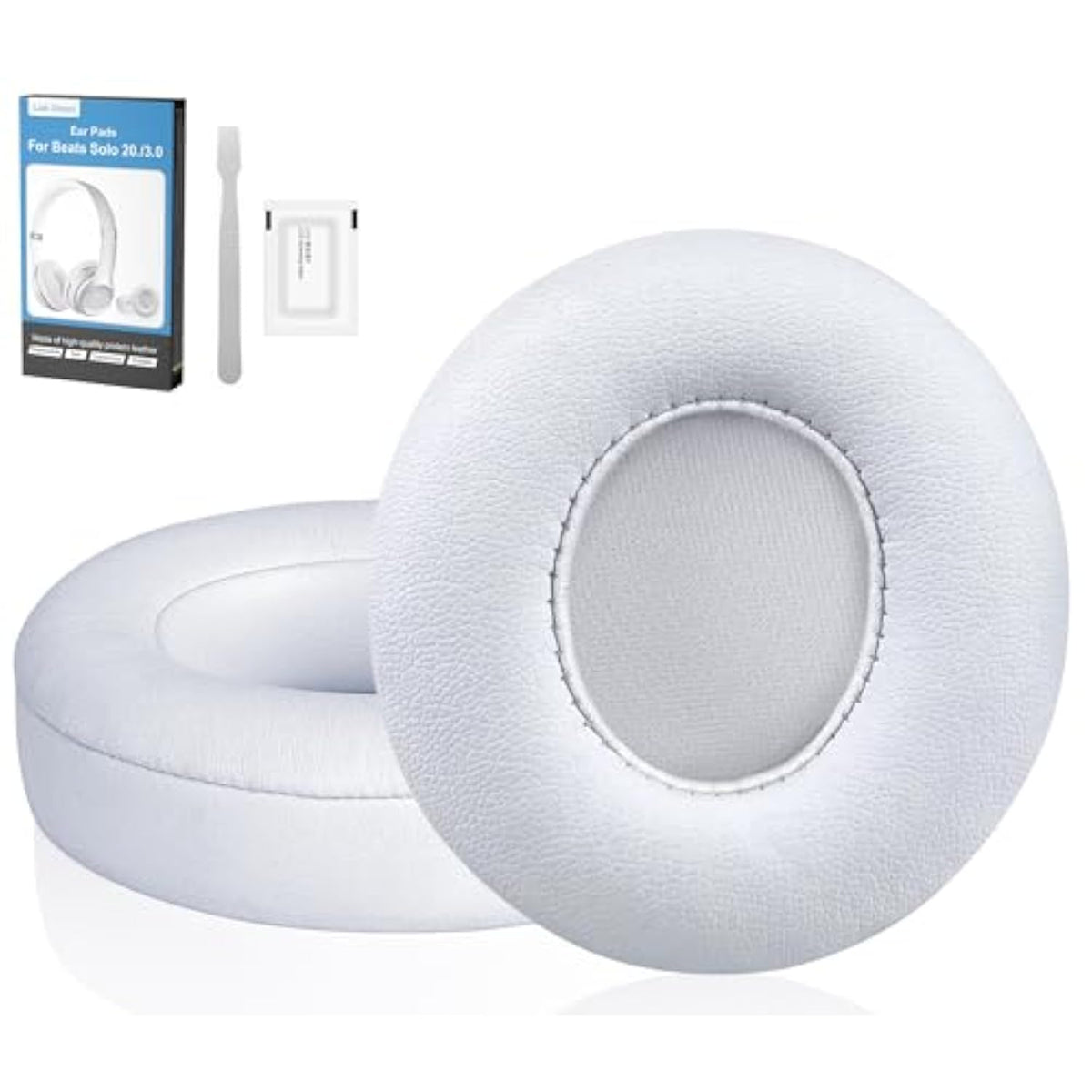 Replacement Memory Foam Ear Pads for Beats Solo 2 & 3 Wireless Headphones White