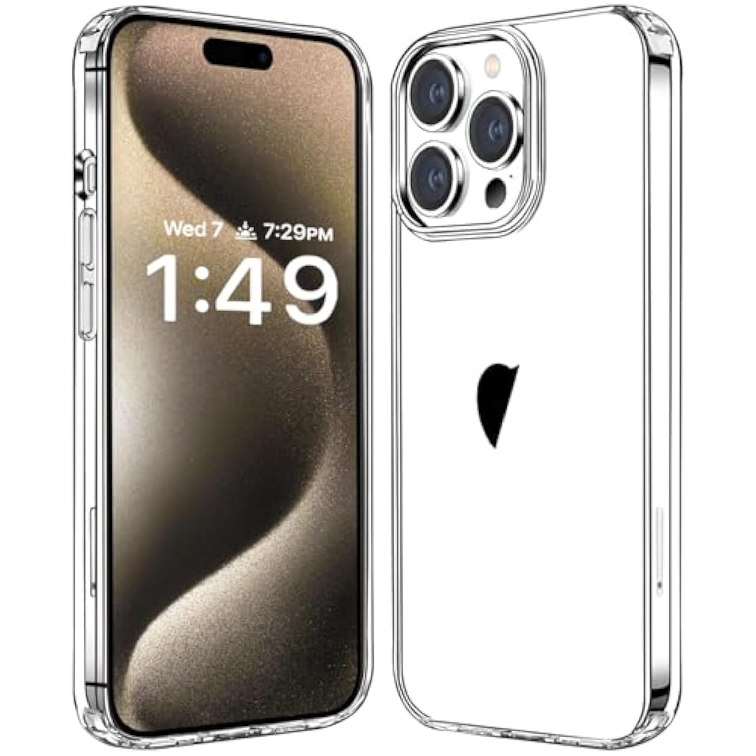 Clear Shockproof Case for iPhone 15 Pro Max Slim Anti-Scratch Cover