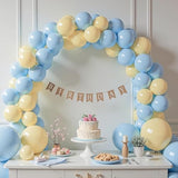 Pastel Balloon Garland Arch Kit With 100 Pcs Blue And Yellow Balloons, Diy Balloon Bouquet Kit For Baby Shower, Wedding Bachelorette Birthday Party , Balloon Decorations