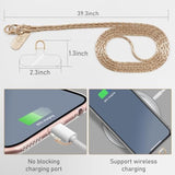 Crossbody Phone Strap Detachable Phone Chain Strap Crossbody Phone Lanyard Chain For Women Gold