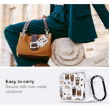 Protective Clear Case for AirPods Pro 3 with Luxe Metal Ring - Coffee