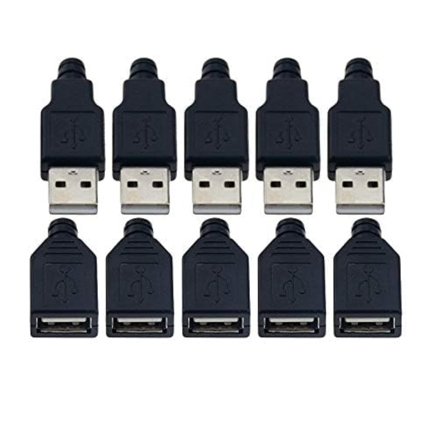 10 Pack Usb Plug Replacement 4 Pin Type A Female Male Socket Connector Solder