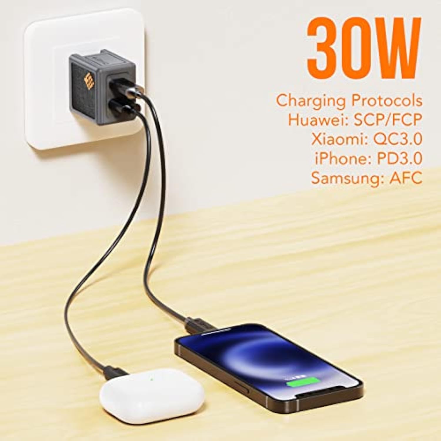 ?????????? 30W Usb C Gan Quick Charger Pd Mini Type C Wall Fast Charging Block Adapter Foldable Plug Compact Mini Gan Charger For Iphone 13Pro/Max12Mini/Ipad Pro/Galaxy/Note 20/Pixel(Upgrade, Grey)