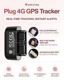 Plug - 4G Lte Car Gps Tracker, Vehicle Location Every 10-30 Seconds, Multiple Geofences, Route Playback, Monitor Speed, Driving Behaviour, No Activation Fees, Cancel Anytime, 7 Day Free Trial