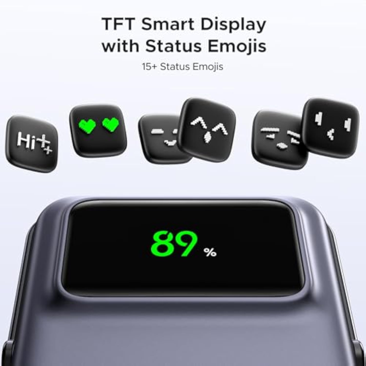 UGREEN Uno 10000mAh Magnetic Portable Charger, Qi 7.5W Wireless Power Bank, PD 20W USB C Battery Pack with Foldable Stand and TFT Display MagSafe Compatible iPhone 16/15 /14/13/12 Series, Black