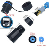 5Pcs Shielded Rj45 Waterproof Panel Mount Connector Ip68 Cat5/5E/6 8P8C Ethern