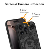 Magnetic For Iphone 15 Case, Compatible With Magsafe, [Never Fade] Rose Floral Pattern For Women Men, Translucent Matte Shockproof Phone Case For Iphone 15 6.1 Inch 2023, Black