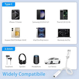 Usb C To 3.5Mm Headphone Jack Adapter For Iphone 15/15 Pro/Pro Max/Plus, Type C Aux Dongle Cable Cord Compatible With Ipad, Samsung Galaxy S23/S23/S22/S21Ultra, Macbook,Noteâ…