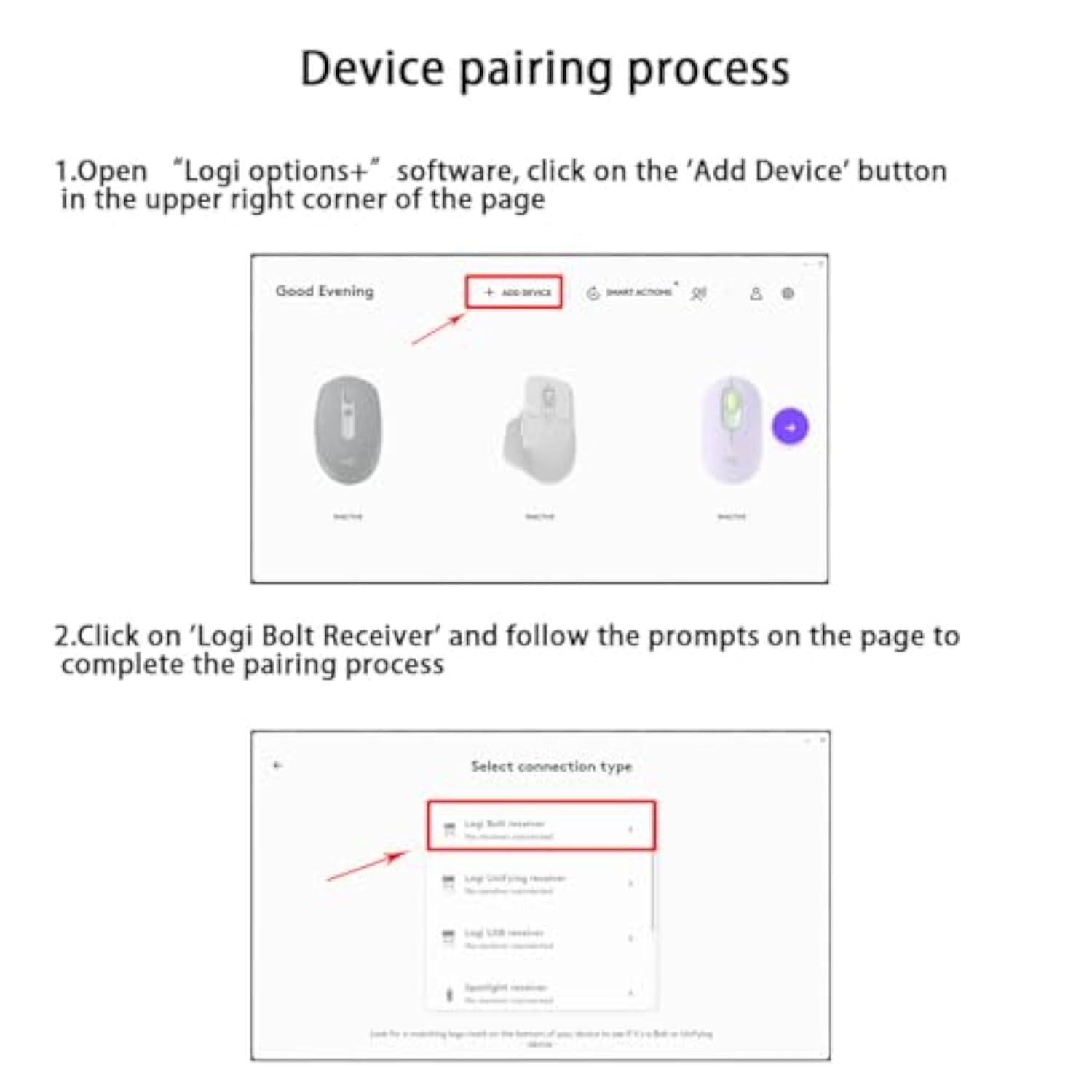 New Usb Dongle Bolt Receiver For Mouse And Keyboard Compatible For Any Logitech Product That Display The Bolt Logo (Green Lightning Logo, Connects Up To 6 Devices)