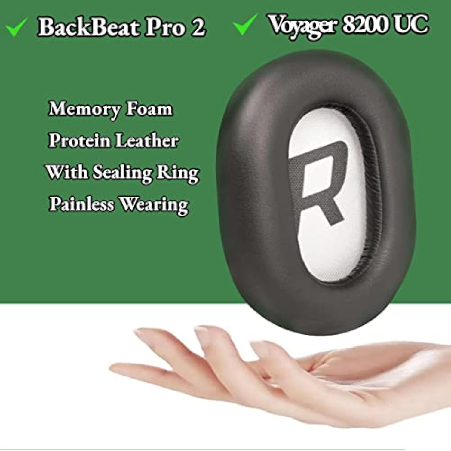 Backbeat Pro 2 Ear Pads Replacement Ear Cushions Compatible With Plantronics Backbeat Pro 2/Voyager 8200 Uc Headphones Earpads Ear Cups Parts (Brown)