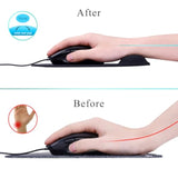 Mouse Pad, 2 Pack Ergonomic Mouse Pads With Comfortable Gel Wrist Rest Support And Smooth Cloth, Non-Slip Pu Base For Easy Typing Pain Relief Durable And Easy To Clean Small Black
