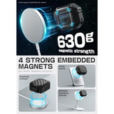 SUPCASE for AirPods 4 Case with Lock & Carabiner (Unicorn Beetle Pro), [IP68 Waterproof] [Military-Grade Protection] [Supports Wireless Charging] Anti-Scratch Hard Shell Waterproof Cover, Black