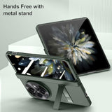 For Oneplus Open Case, Built-In Screen Protector, Full Hinge Protection, Metal Kickstand, Camera Protection, Thin & Slim Cover 5G 2023-Black