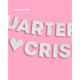 Quarter Life Crisis Banner - Silver Glitter, 4 Ft. | Fun Birthday Part