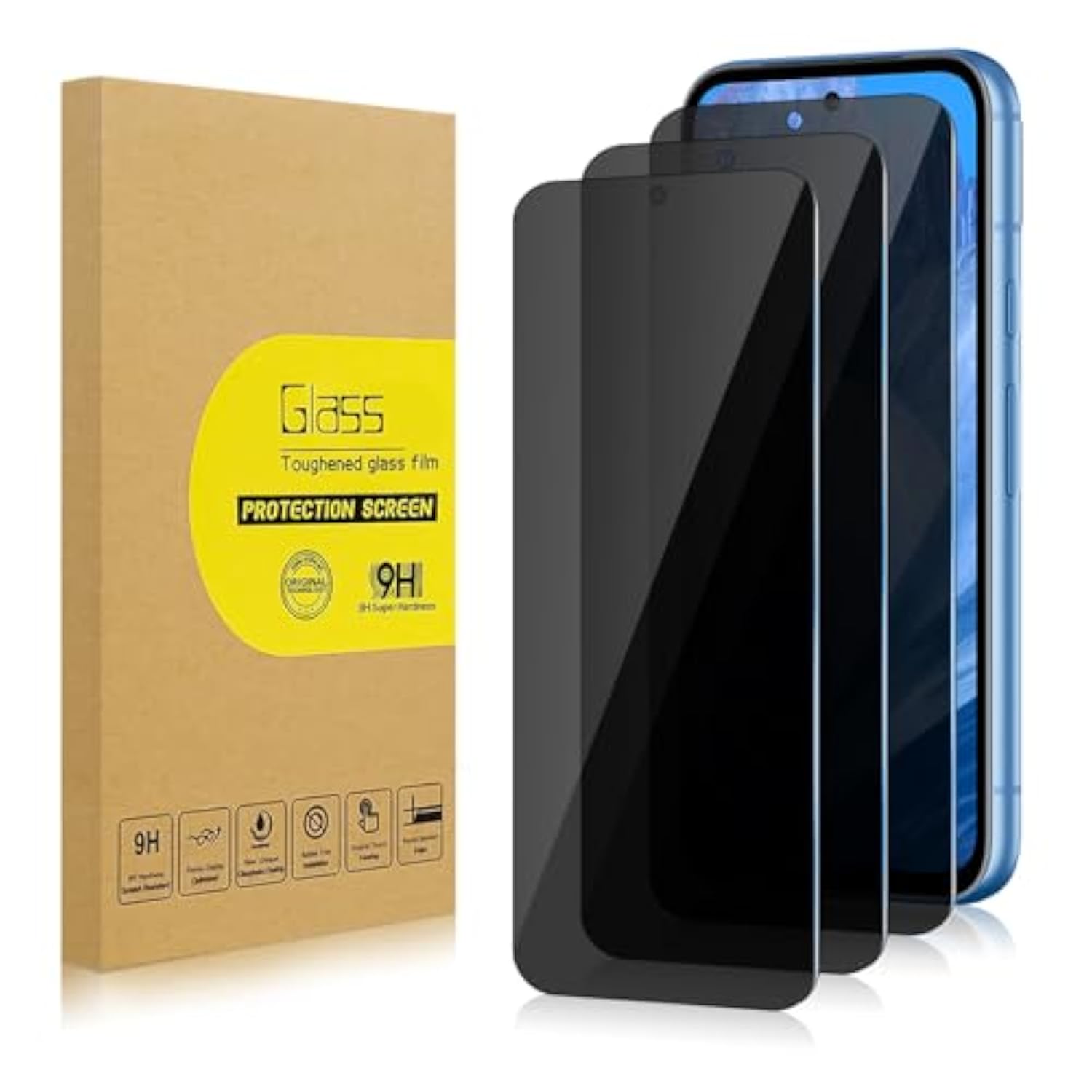 3 Pack Privacy Screen Protector For Google Pixel 8A[Anti-Spy Tempered Glass], Ultra Hd, Anti-Scratch, Bubble-Free, Easy Install 9H Protective Glass For Pixel 8A