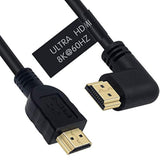 8K Hdmi 2.1 Cable 6Feet,8K Hdmi 48Gbps 90 Degree Right Angle Hdmi To Hdmi Cabl