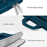 MOSISO Laptop Shoulder Bag Compatible with MacBook Pro 16 inch 2023-2019 M3 A2991 M2 A2780 M1 A2485 A2141/Pro 15 A1398,15-15.6 inch Notebook,Polyester Flapover Briefcase Sleeve Case, Deep Teal