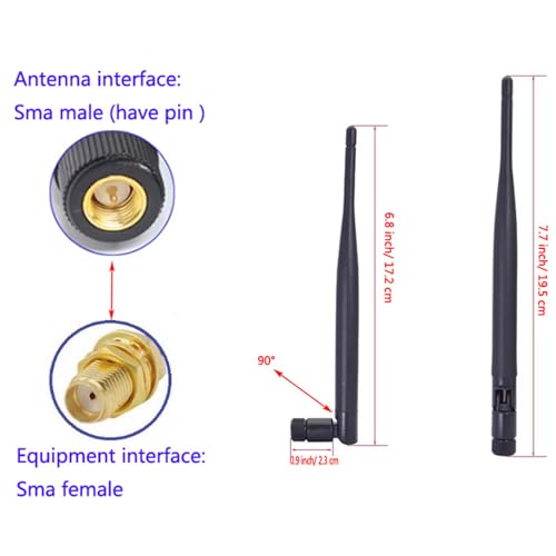 Replacement 2.4Ghz Ps4 Wifi Bluetooth Antenna 2.4G 6Dbi Wireless Router Omni Aerial With Sma Male Connector With Sma Female To Ufl. Ipx Pigtail Cable 1.13 15Cm