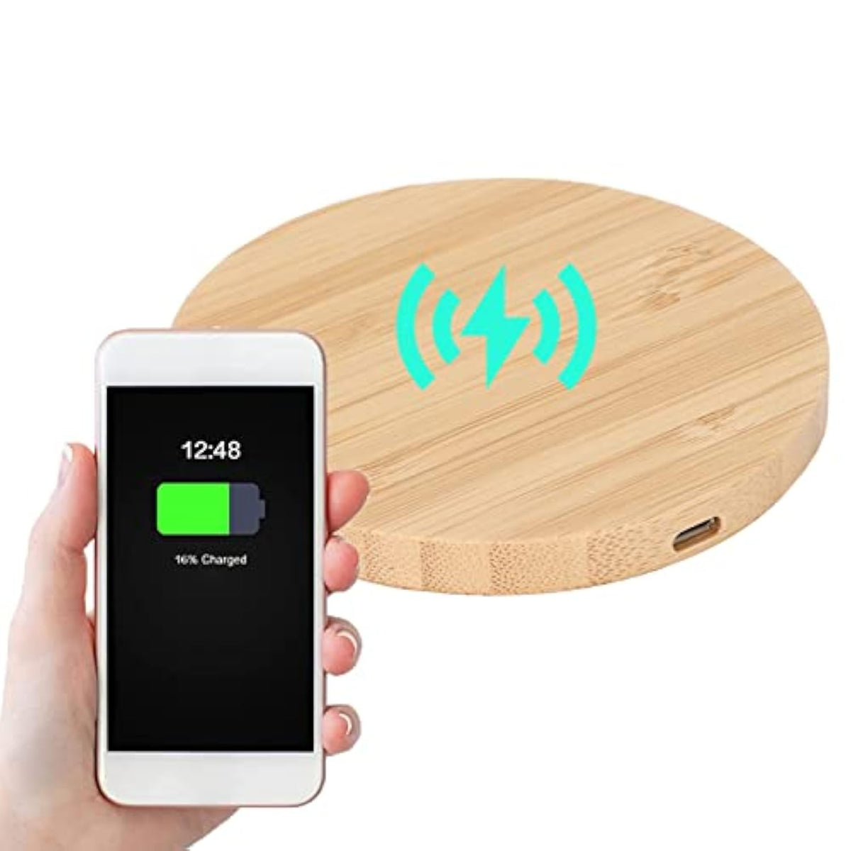 Wireless Charger Pad Bamboo Wood Cell Phone Wireless Chargers 10W Power Fast Charging Station With Charging Cable For Home Office, For S8, For S8 Plus, For S7, For S7 Edge, For S6, Etc
