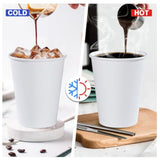 180 Count 12 Oz Paper Coffee Cups, Disposable Paper Coffee Cups For Hot Or Cold Drinks, 12 Ounce White Beverages Water Cups For Party, Picnic, Travel, Events