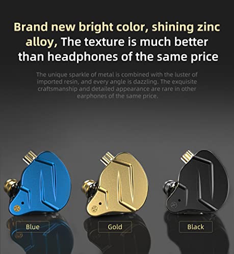 KZ ZSN Pro X in Ear Monitor Earphone 1BA 1DD Hybrid Dynamic Dual Driver IEM Wired Earbuds HiFi Sport Gaming Headphones Compatibility for Phone