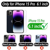 Zipper Wallet Case Compatible for iPhone 15 Pro,[Glass Screen Protector ][RFID Blocking] Flip Leather Handbag Phone Cover with Card Holder and