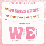 Weenies & Tinis Banner, Pink Glitter Party Decorations for Martini & Hot Dog Bar