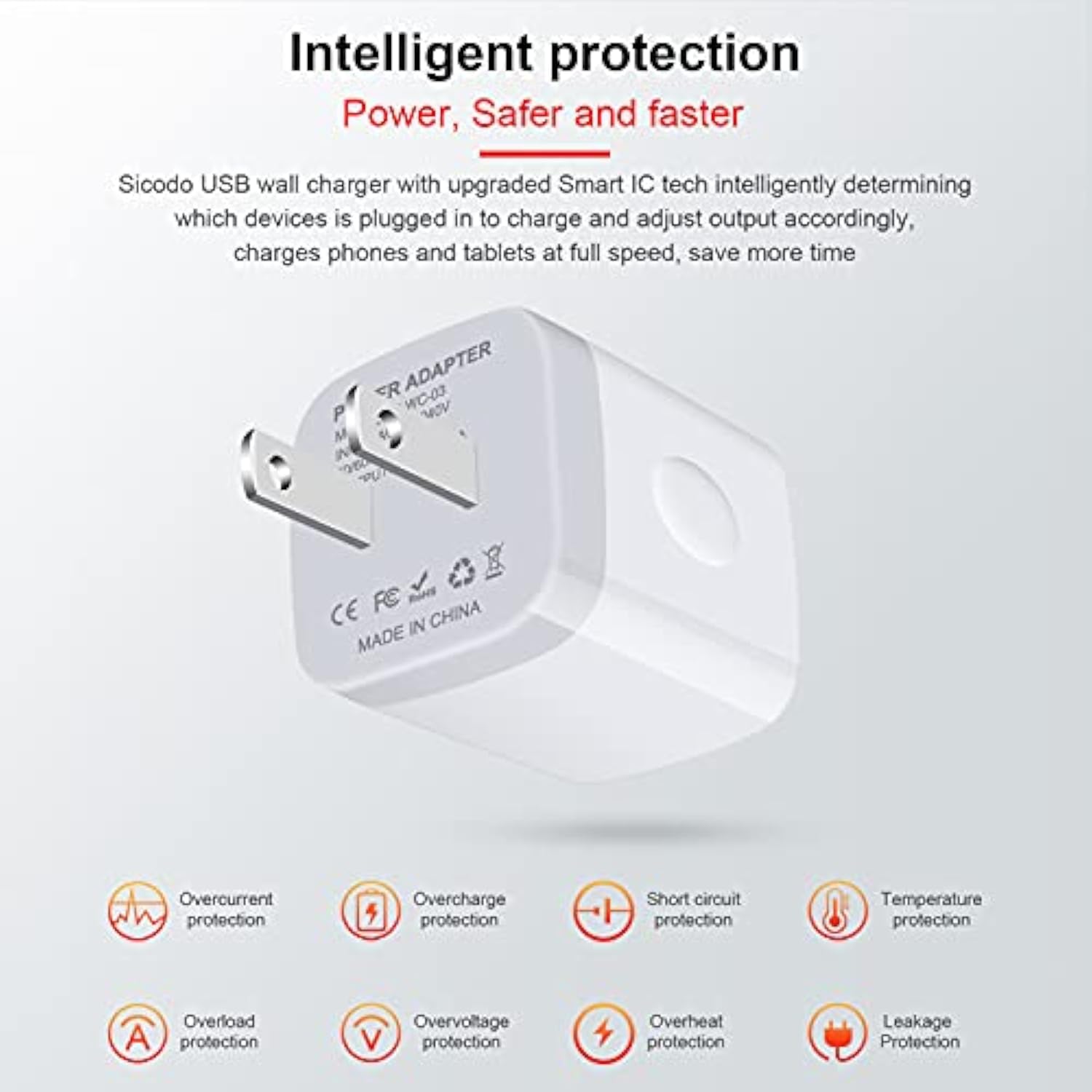 Iphone Charger Block, Plug In Phone Charger, 4Pack Single Port Usb Wall Charge Fast Charging Adapter Cube Box For Iphone 16 15 14 13 Se(2020) 12/11Pro/Xs/Xs Max,Samsung Galaxy S25/S24/S23,Lg