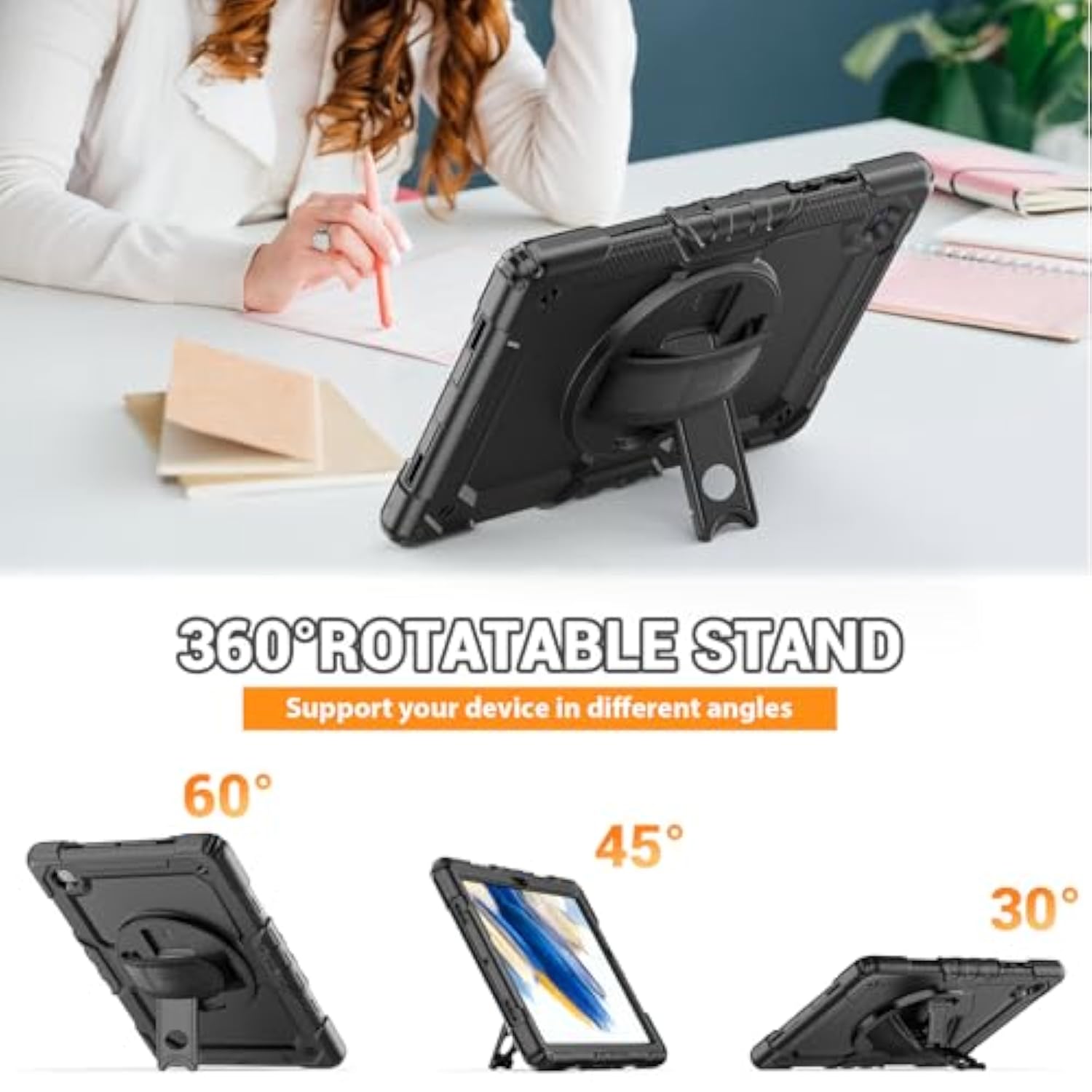 Samsung Galaxy Tab A8 Case 10.5 Inch (Sm-X200/ X205/ X207), Heavy Duty Full-Bo