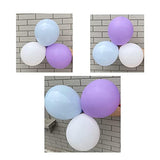 60 Pcs 12 Inch Latex Balloons For Birthday, Wedding, Baby Shower Decorations - Purple Blue White Party Balloons Bulk Pack, Spring Summer Party Supplies