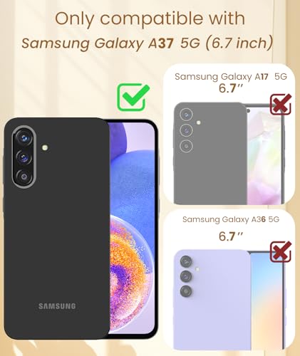 for  Galaxy A37 5G Case,2X Screen Protector,360° Rotatable Ring Holder Magnetic Kickstand,Plated Gold Edge Slim Soft TPU Protective Phone