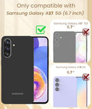 for  Galaxy A37 5G Case,2X Screen Protector,360° Rotatable Ring Holder Magnetic Kickstand,Plated Gold Edge Slim Soft TPU Protective Phone