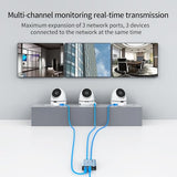 High Speed Poe Gigabit Ethernet Splitter 1 To 3, 1000Mbps Internet Network Splitter 1 In 3 Out, Poe Power Supply, 3 Port Poe Switch Lan Splitter For Camera