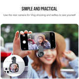 Clip Selfie Mirror for Phone Back Camera - Live Streaming, Vlogging, HD Reflective Clip Compatible With iPhone Rear Camera, 2.36"