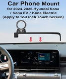 Car Phone Holder for Hyundai Kona/EV/Kona Electric 2024 2025 2026 Accessories Apply to 12.3 Inch Touch Screen Fixed Clip Magnetic Cell Phone Mount
