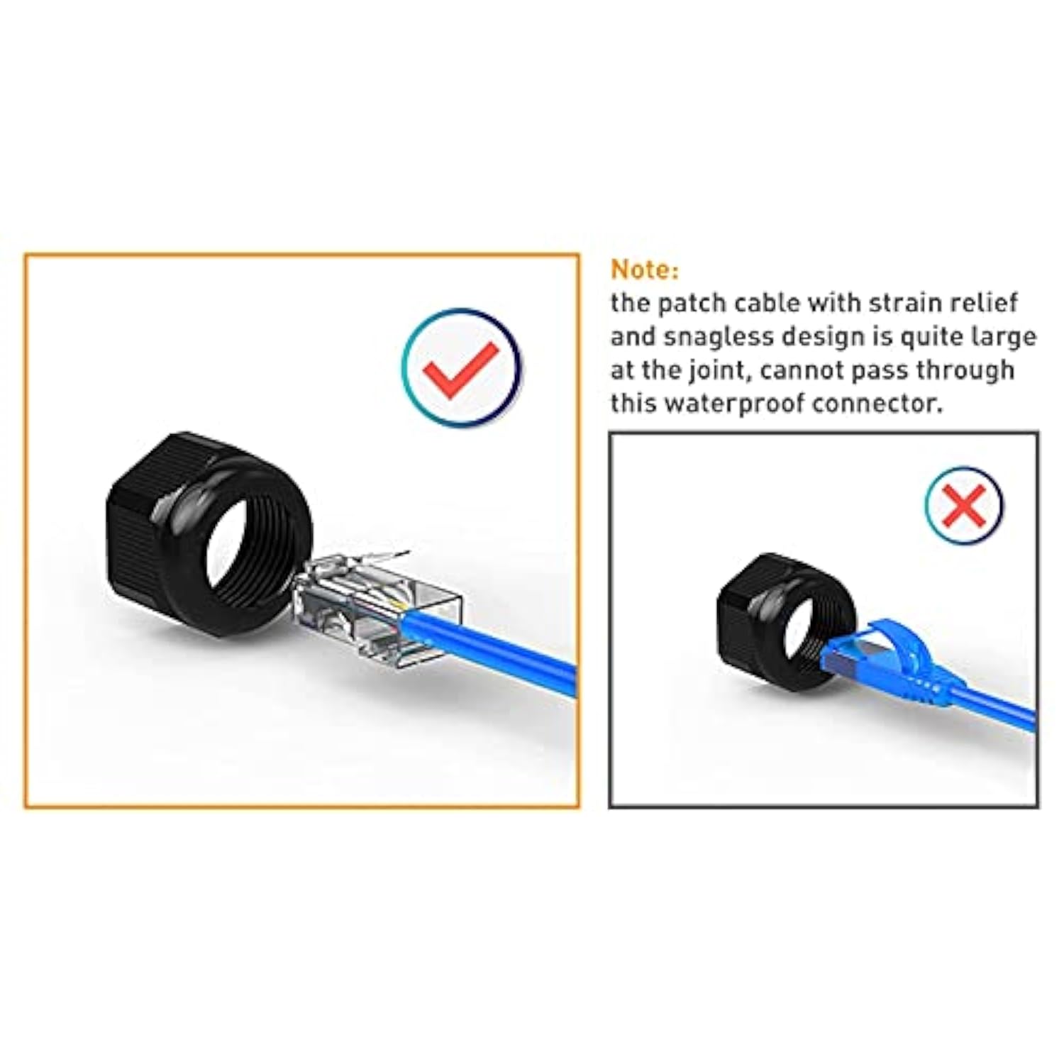 Waterproof Rj45 Connector 2 Pack Ip68 Cat6/Cat5E/Cat5 Coupler Shielded For Out